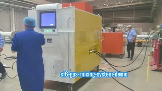 demonstração do sistema de mistura de gás sf6